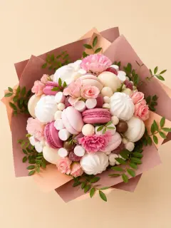 Macaron & Rose Bouquet