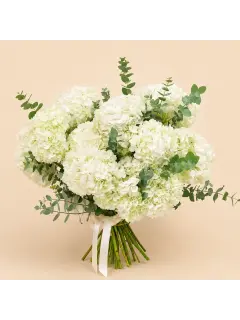White Hydrangea & Eucalyptus