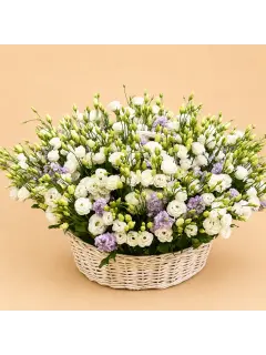 Eustoma & Statice Basket