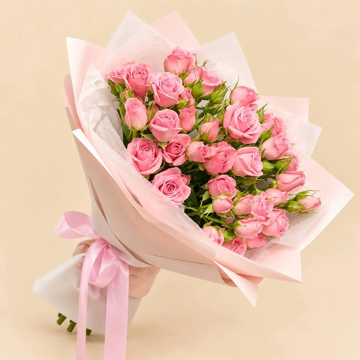 Bright Pink Spray Roses