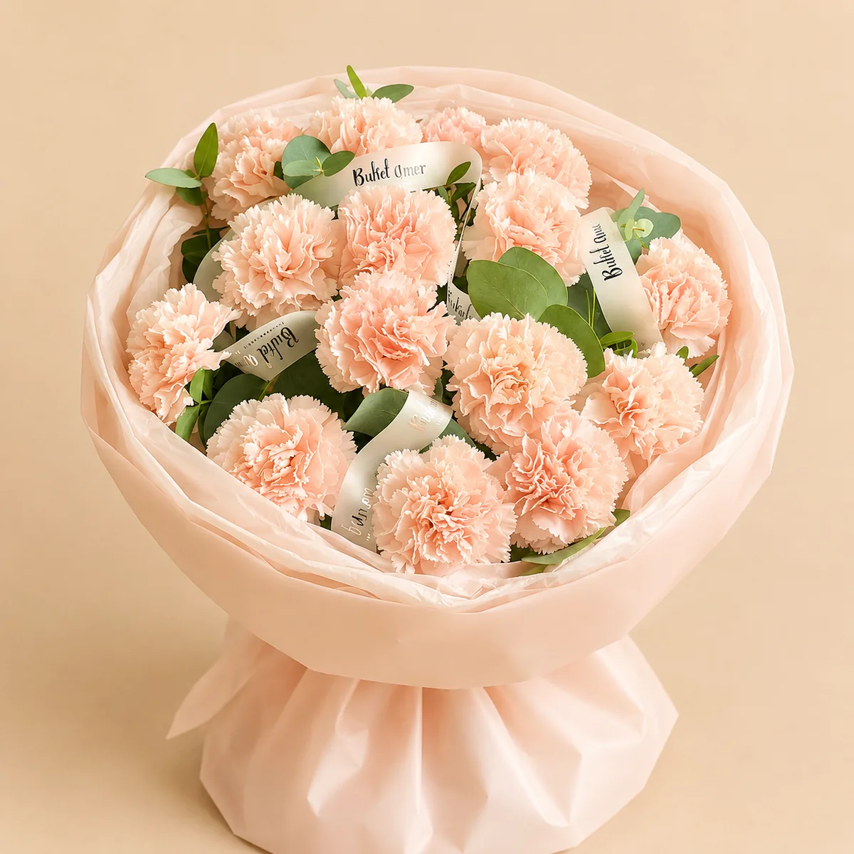 Peach Carnation Bouquet