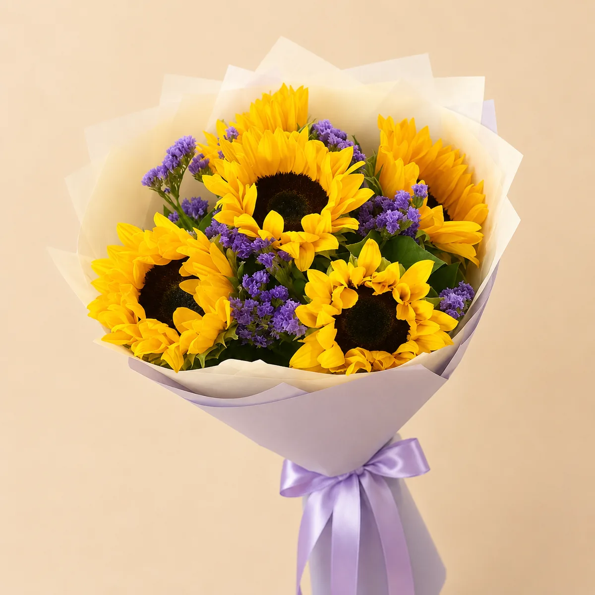 Sunflower & Statice Bouquet